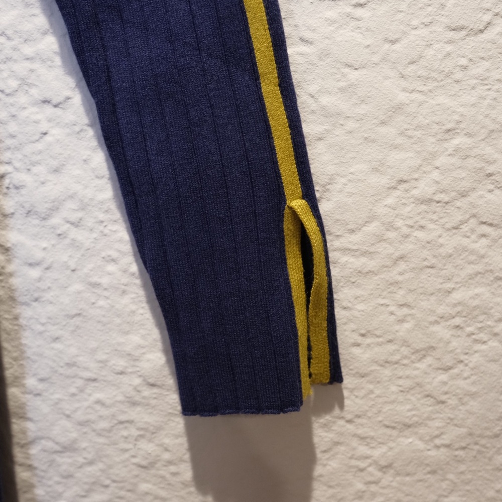 Daily Practice Anthropologie Long Sleeve Sporty Sweater Dress Size M Blue Yellow - Picture 7 of 10